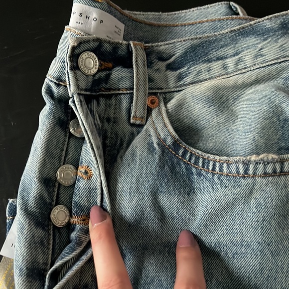 NWT TOP SHOP LIGHT WASH STRAIGHT DENIM SIZE 6 - Picture 5 of 6